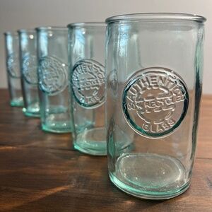 Authentic San Miguel Long Cups Drinking Glasses 14 oz. 100% Recycled Glass  Set